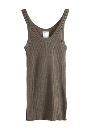Calvin Klein ribbed scoop-neck tank top - Brown