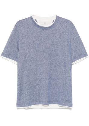 Brunello Cucinelli layered-effect T-shirt - Blue
