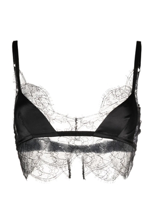 Dolce & Gabbana lace-trim satin bra - Black