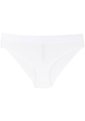 Wolford fine-ribbed cotton briefs - White