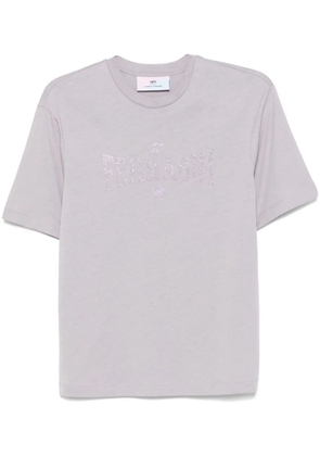 Chiara Ferragni studded logo-detail T-shirt - Purple
