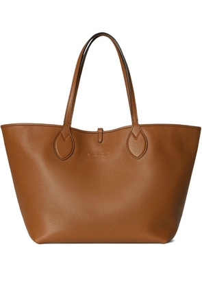 Gucci reversible GG-pattern leather tote bag - Brown