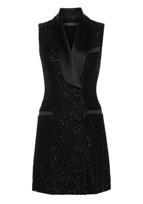 Max Mara sequinned sleeveless dress - Black