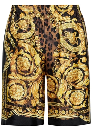 Versace Barocco silk shorts - Yellow