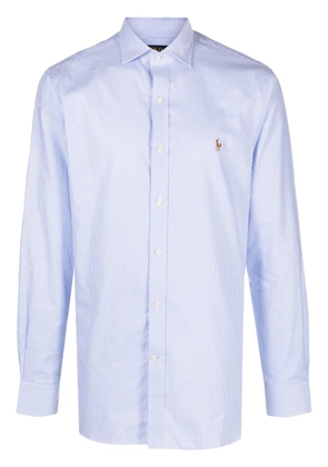 Polo Ralph Lauren embroidered-logo striped shirt - Blue