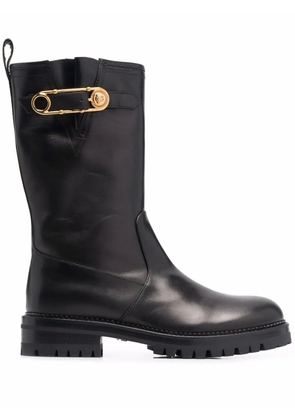 Versace Safety Pin mid-calf boots - Black