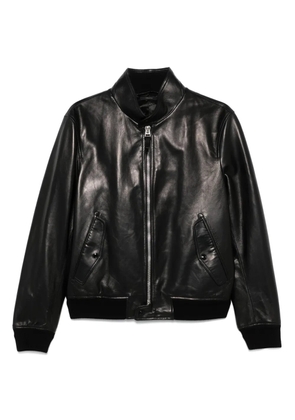 TOM FORD leather bomber jacket - Black