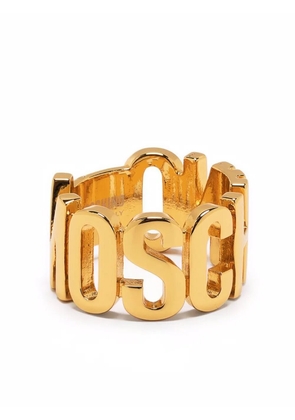 Moschino logo-detail ring - Gold