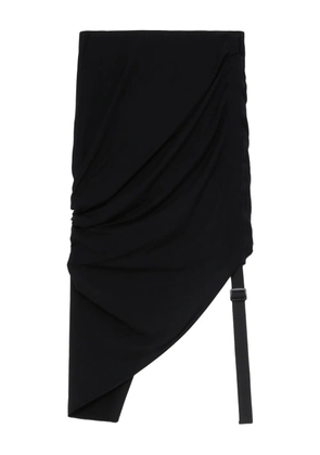Helmut Lang draped asymmetrical skirt - Black