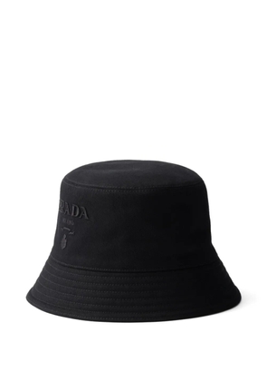 Prada embroidered bucket hat - Black