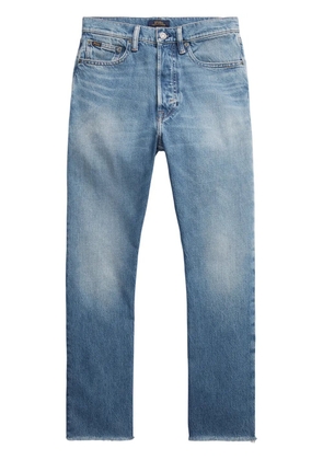 Polo Ralph Lauren logo-tag high-rise cropped jeans - Blue