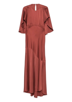 ZIMMERMANN cape-insert round-neck maxi dress - Red