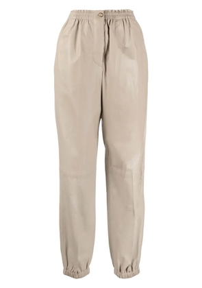 JOSEPH Viscount leather trousers - Grey