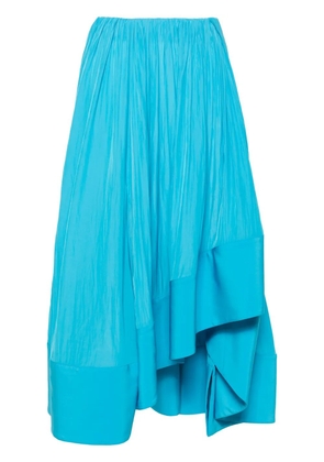 Lanvin asymmetric charmeuse maxi skirt - Blue
