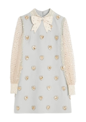 Valentino Garavani mini Crepe Couture embroidered dress - Blue