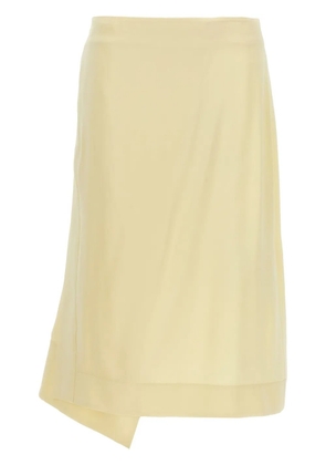 Jil Sander wrap midi skirt - Yellow