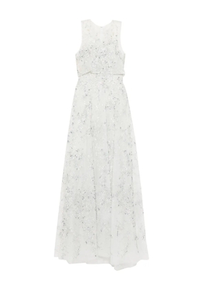 Saiid Kobeisy embroidered long dress - White