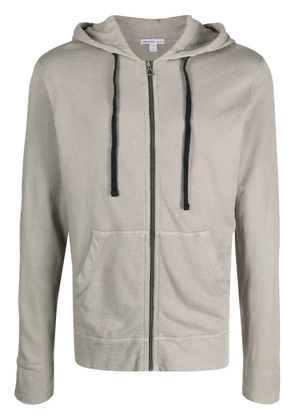 James Perse Supima-cotton zip-up hoodie - Grey