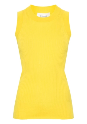 Sportmax Toledo knitted tank top - Yellow