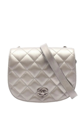 CHANEL Pre-Owned 2021-2025 CC Quilted Lambskin Casual Pocket Flap Bag crossbody bag - Gold