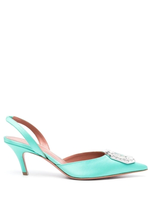 Amina Muaddi Camelia 60mm slingback pumps - Green