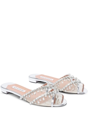 Aquazzura Temptation Crystal sandals - Silver