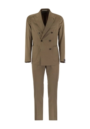 Tagliatore double-breasted wool suit - Brown
