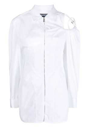Jacquemus Galliga asymmetric shirt dress - White