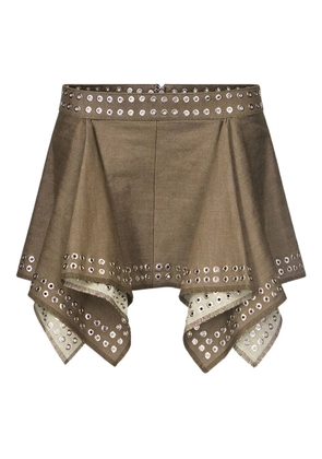 Ludovic de Saint Sernin Ice skating mini skirt - Brown