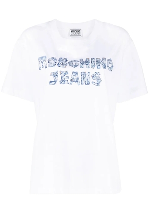 MOSCHINO JEANS jeans logo-print T-shirt - White