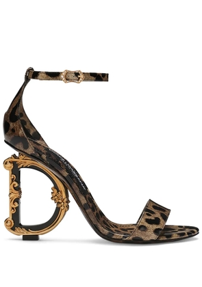 Dolce & Gabbana 105mm Baroque DG-heel sandals - Brown