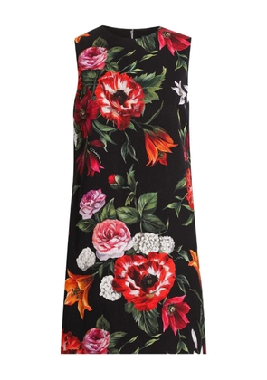 Dolce & Gabbana floral-print mini dress - Black