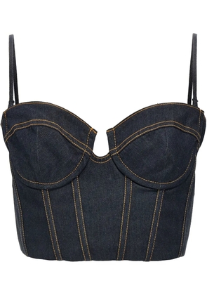ZIMMERMANN Crush corset top - Blue