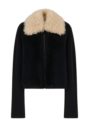 Marni fur-collared zip jacket - Black