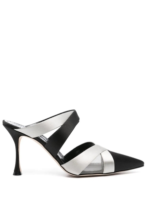 Manolo Blahnik 90mm Oyounak mules - 00150334 - BLCKMGRY