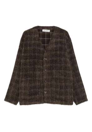 OUR LEGACY checked long-sleeves cardigan - Brown