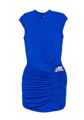 David Koma embellished ruched dress - Blue