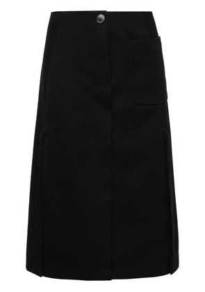 Lanvin pleated tailored midi skirt - Black