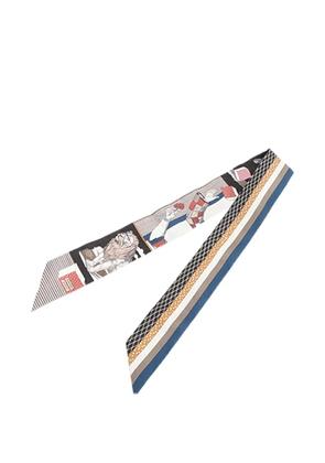 Hermès Pre-Owned 2000-2025 Grand Theatre Nouveau Silk Twilly Scarf scarves - Brown