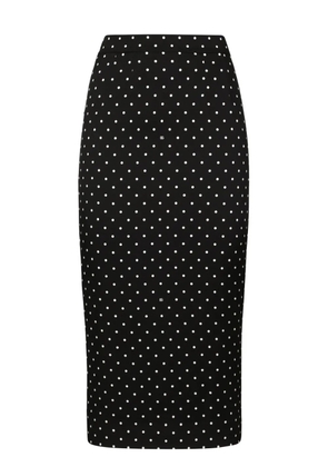Dolce & Gabbana polka-dot pencil skirt - Black