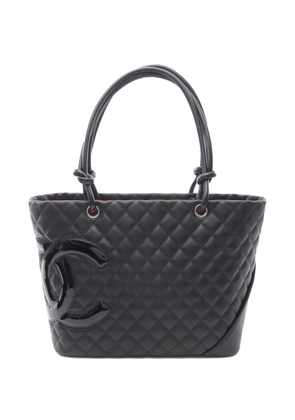 CHANEL Pre-Owned 2010-2011 Large Lambskin Cambon Ligne tote bag - Black