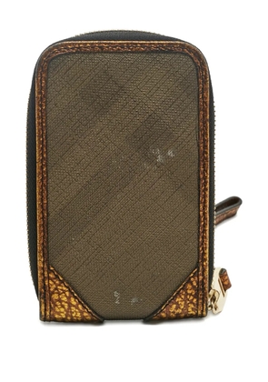 Burberry Pre-Owned check coated canvas wristlet - Brown