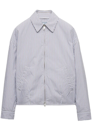 Prada striped poplin blouson jacket - White