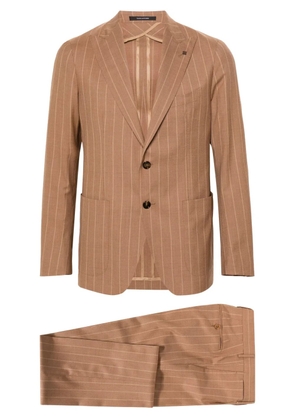 Tagliatore single-breasted striped suit - Brown