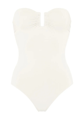 ERES Cassiopée ruched bandeau swimsuit - White