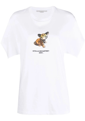 Stella McCartney Tiger-print cotton T-shirt - White