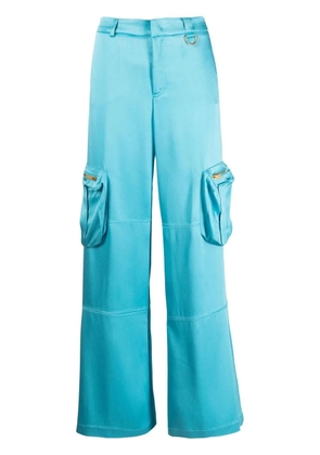 Blumarine Butterfly wide-leg trousers - Blue