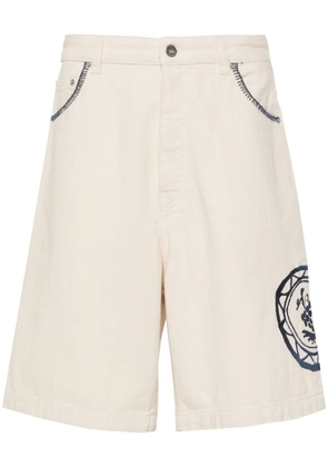 Drôle De Monsieur Le Short Art de la Table denim shorts - Neutrals