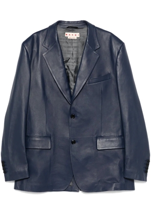 Marni leather blazer - Blue