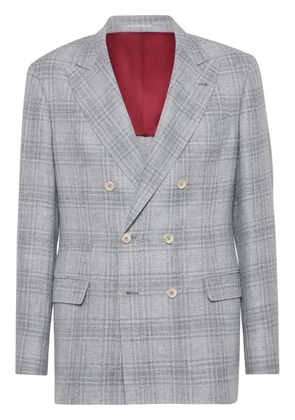 Brunello Cucinelli Prince of Wales blazer - Grey